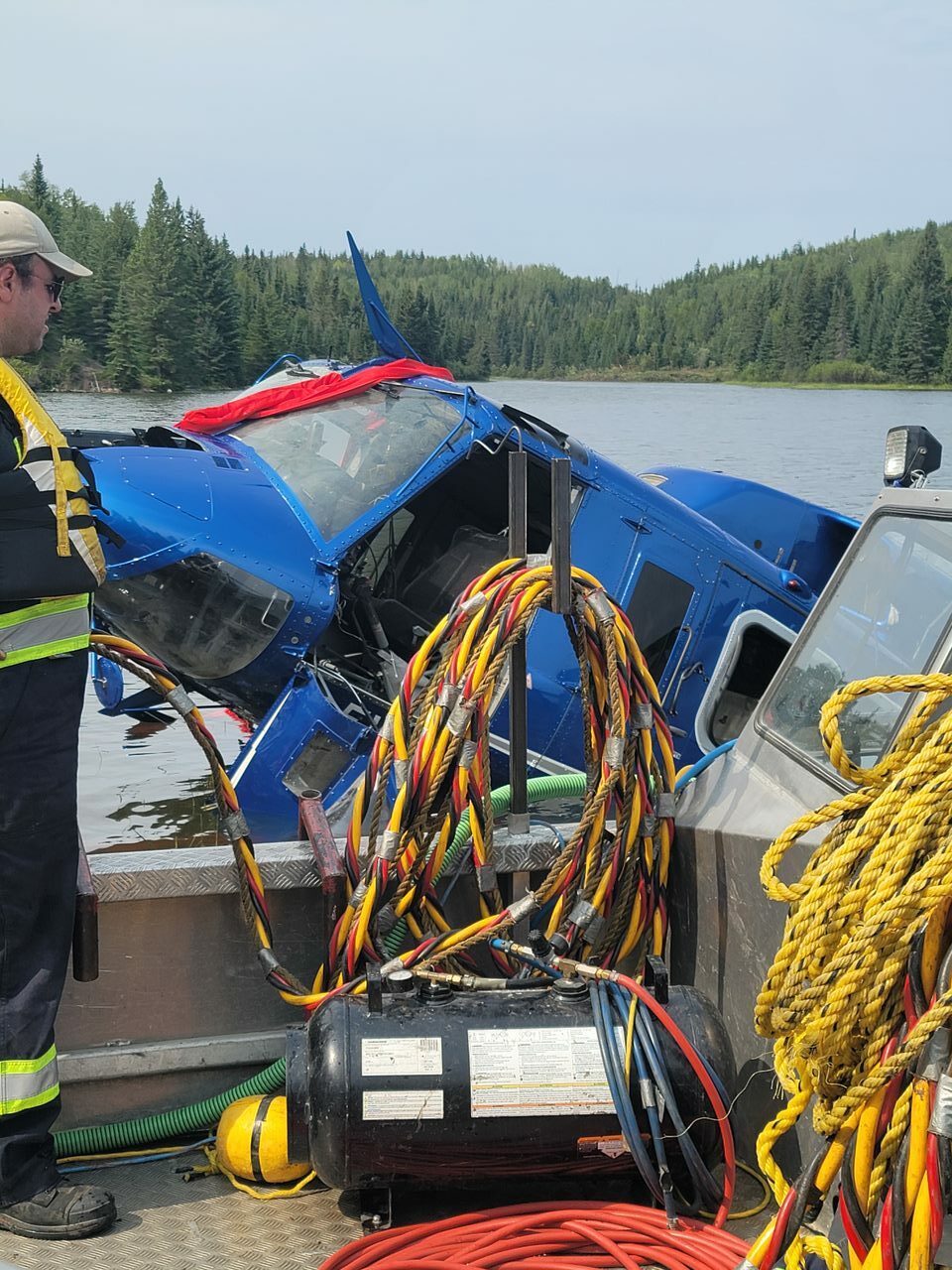 Recovering a Helicopter from a lake