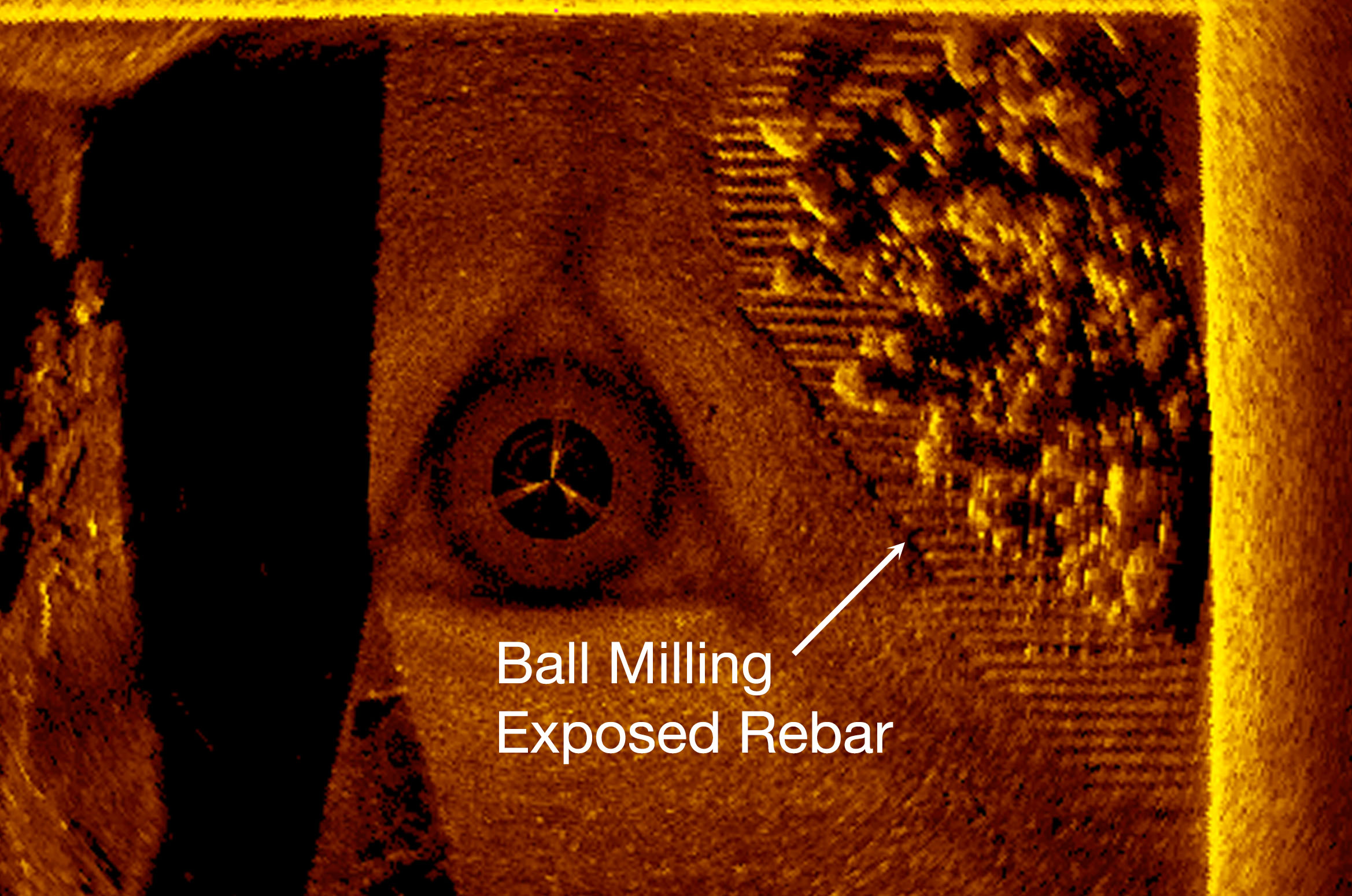 2D-Imaging-Concrete-Sills-Ball-Milling-Exposed-Rebar