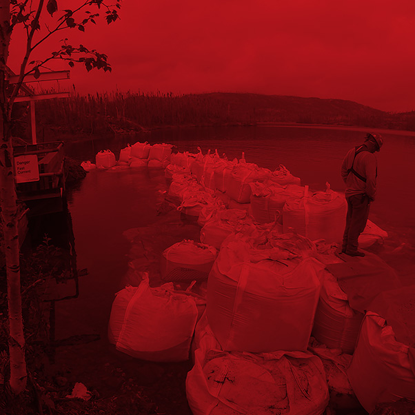 Bulk Bag Cofferdam Installation, Tazin Lake, SK